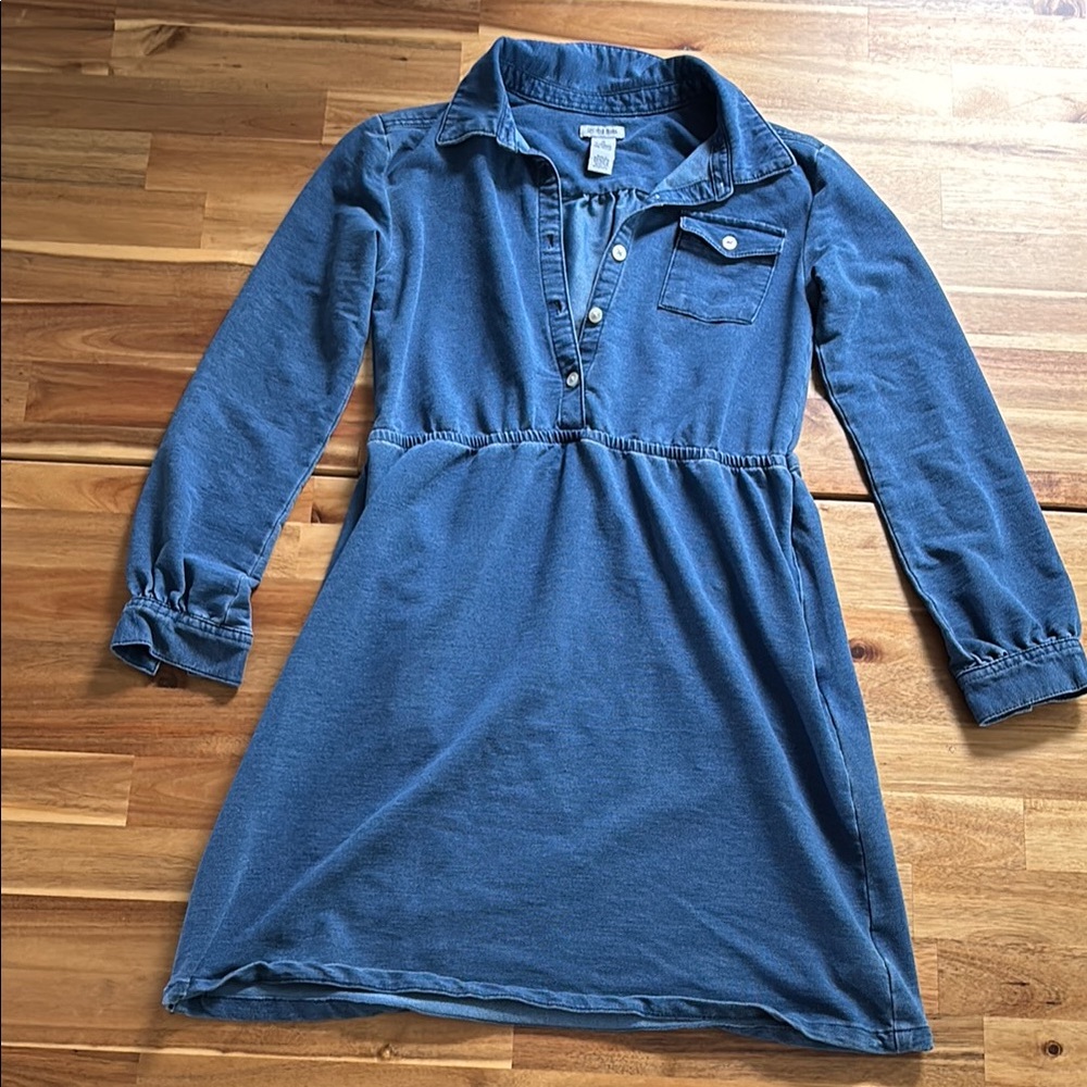 Blue Denim Dress Girls Youth XL 12 Dress with Pockets